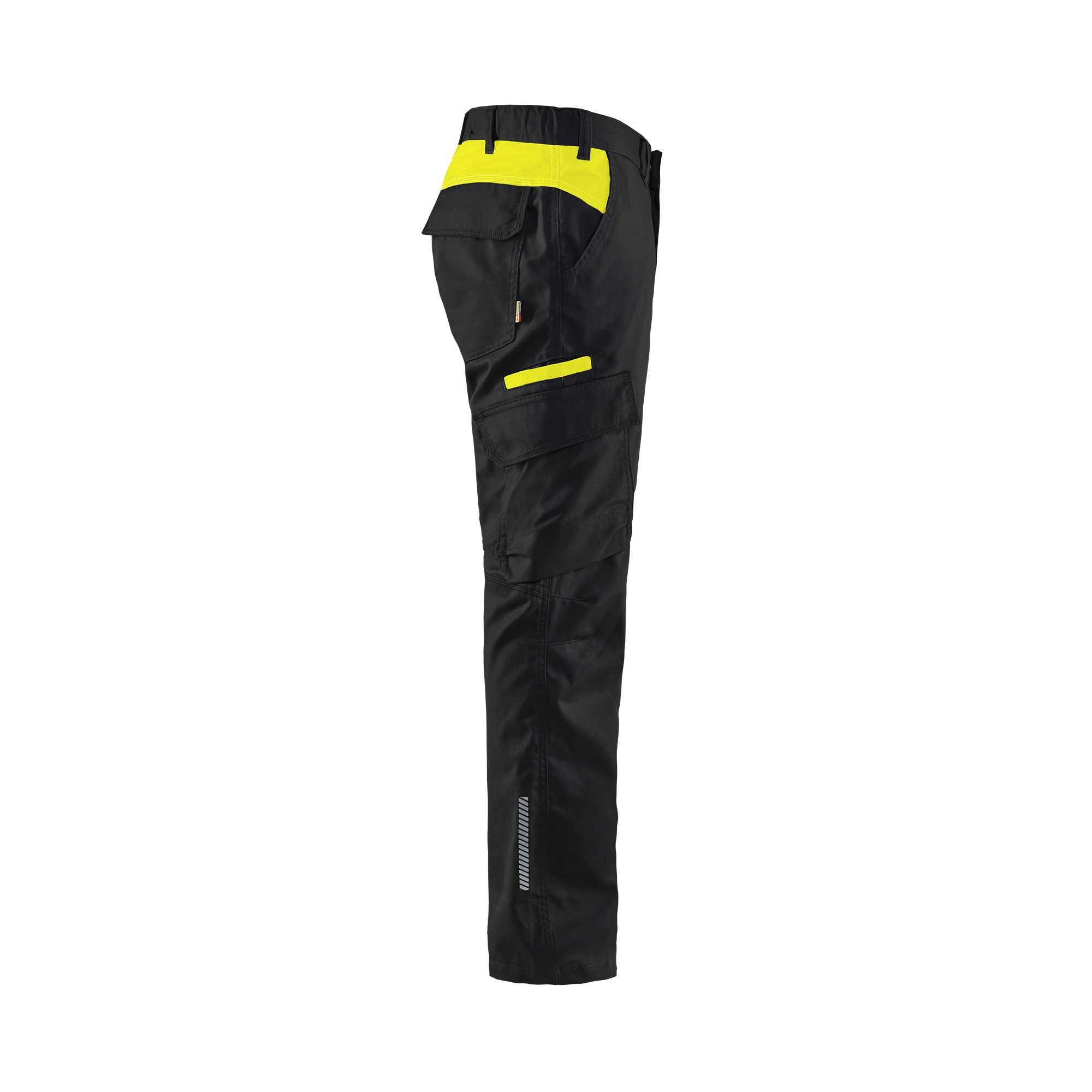 BLAKLADER 14441832 | Industry trousers stretch Hi Vis Reflective Work Trousers Men - twill fabric